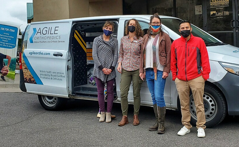 Agile Orthopedica Team in front of van